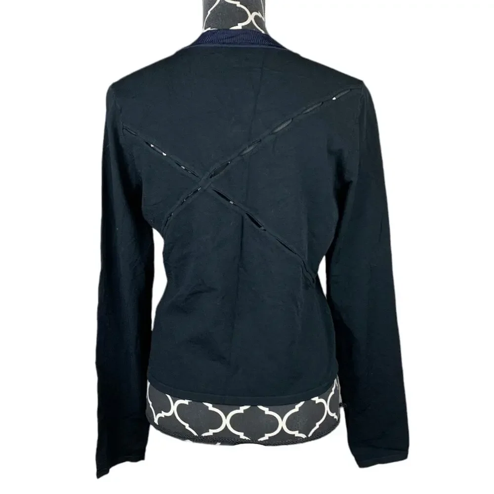 Rag & Bone Long Sleeve Sweater Shirt w/ Destructed Cut Out Detail Sz L